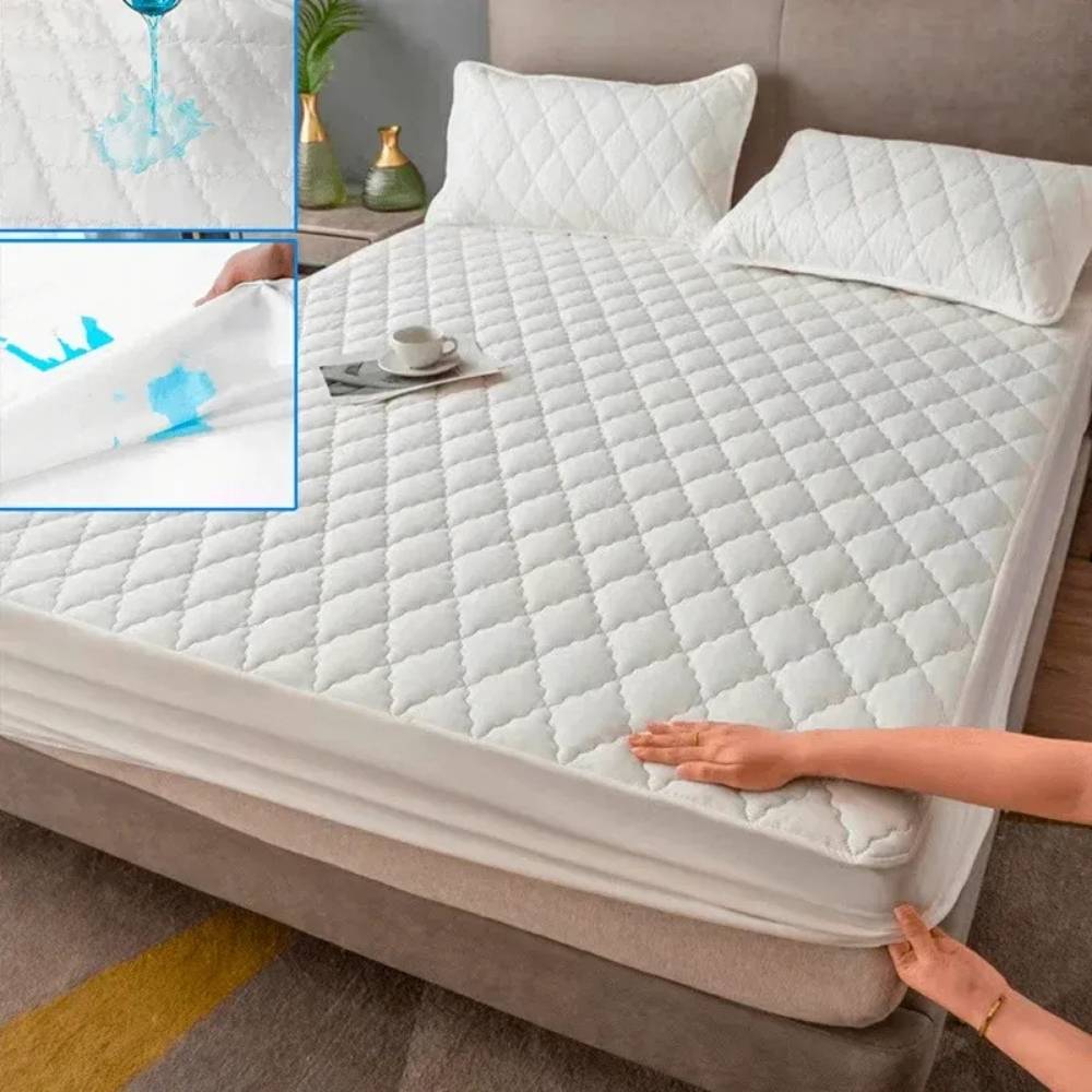 Waterproof Quilted Mattress Protector — Quiet, Breathable & Deep-Fit
